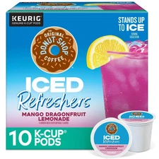 The Original Donut Shop, Iced Refreshers Mango Dragonfruit Lemonade Flavor K-Cup