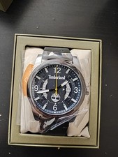 Timberland Ferndale Collection Men's Quartz Watch with Black Leather Strap