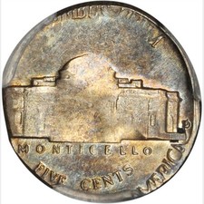 1961-D PCGS MS61 Experimental Clad Dime Planchet Struck by Jefferson Nickel Dies