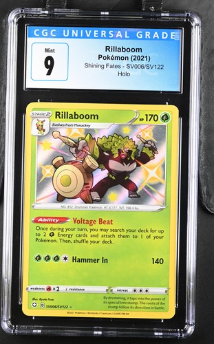 RILLABOOM SV006/SV122 SHINY VAULT HOLO SHINING FATES POKEMON CGC 9 MINT