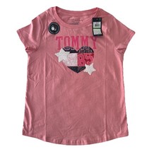 Tommy Hilfiger Girls Flippable Stars Sequins Shirt Size 14-16 Heart Tommy NWT