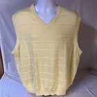NWT $45 Chaps Mens XXL 2XL V-Neck Sweater Vest Yellow 100% Cotton Free Shipping
