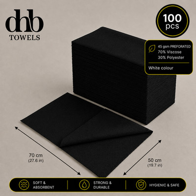 DHB 70x50 schwarz PREMIUM PERFORIERT Einwegtücher 45 g/m² Friseursalon Friseur UK