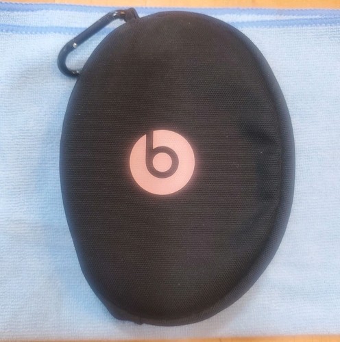 Beats Soft Headphone Case Black with Pink Beats Logo