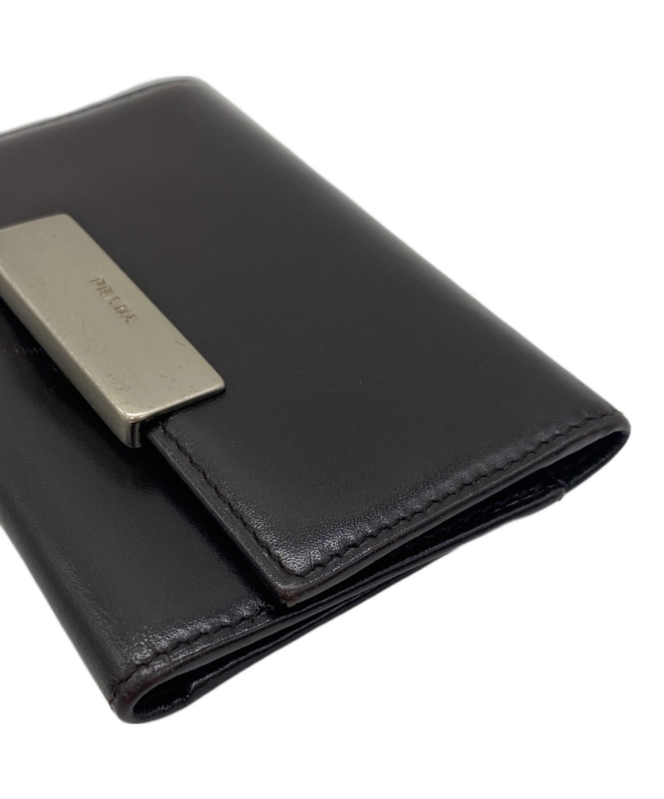 Authentic PRADA Key Case No notation Brown Men  #… - image 3