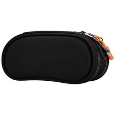 Double Sunglasses Case, Soft Portable Eyeglasses Pouch with Carabiner, Black