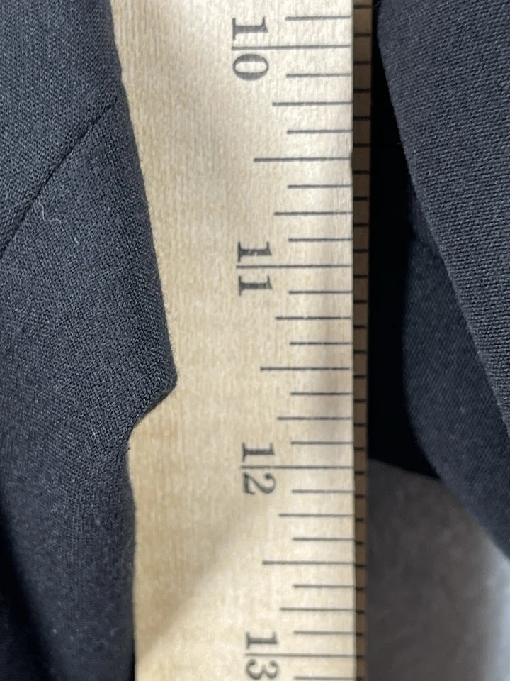 ALFANI ESSENTIALS Talla 12P Bermudas Tiro Medio Carrera Vestido Pantalones Cortos Banda Ancha Negro Foto 4 de 4