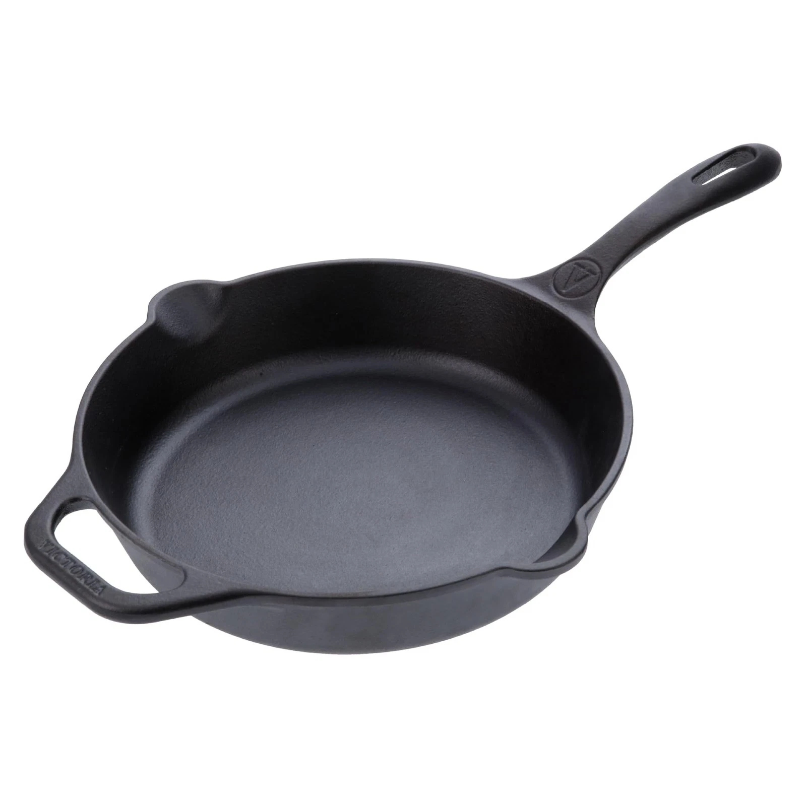 Victoria 10-Inch Cast Iron Skillet, Pre-Seasoned Cast-Iron 10 Inch, Black
