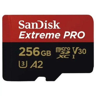 SanDisk 256GB Extreme Pro microSDXC Memory Card w/Adapter - (SDSQXCD-256G-GN6MA)
