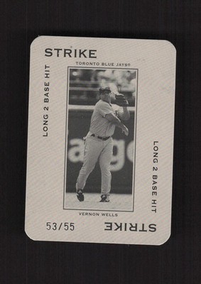 2005 Donruss Throwback Threads Polo Grounds STRIKE Long Hit Vernon Wells /55