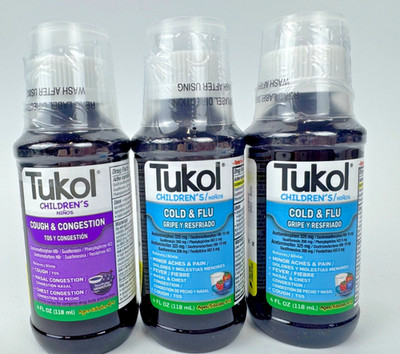 Tukol Children's Cough & Congestion (X1) & Cold & Flu (X2) Lot EXP 2027