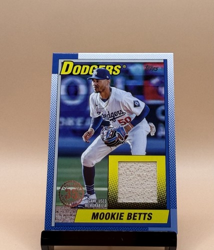Topps 2025 Series 1 Mookie Betts Dodgers Game-Used 1990 Baseball Relics Card