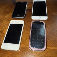 iPhone S  Pantech AT T Phone. No Battery Untested. All Four Included Parts .