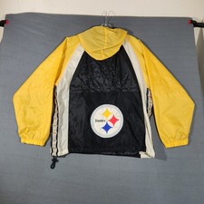 Vintage Pittsburgh Steelers Windbreaker Mens Size Large NFL Gameday Pullover