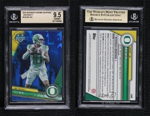 2023 Bowman U Chrome Sapphire Edition Bo Nix #159 BGS 9.5 GEM MINT