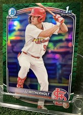 JJ Wetherholt 1st Green Reptilian /99 2025 Bowman Chrome Baseball #BCP-22