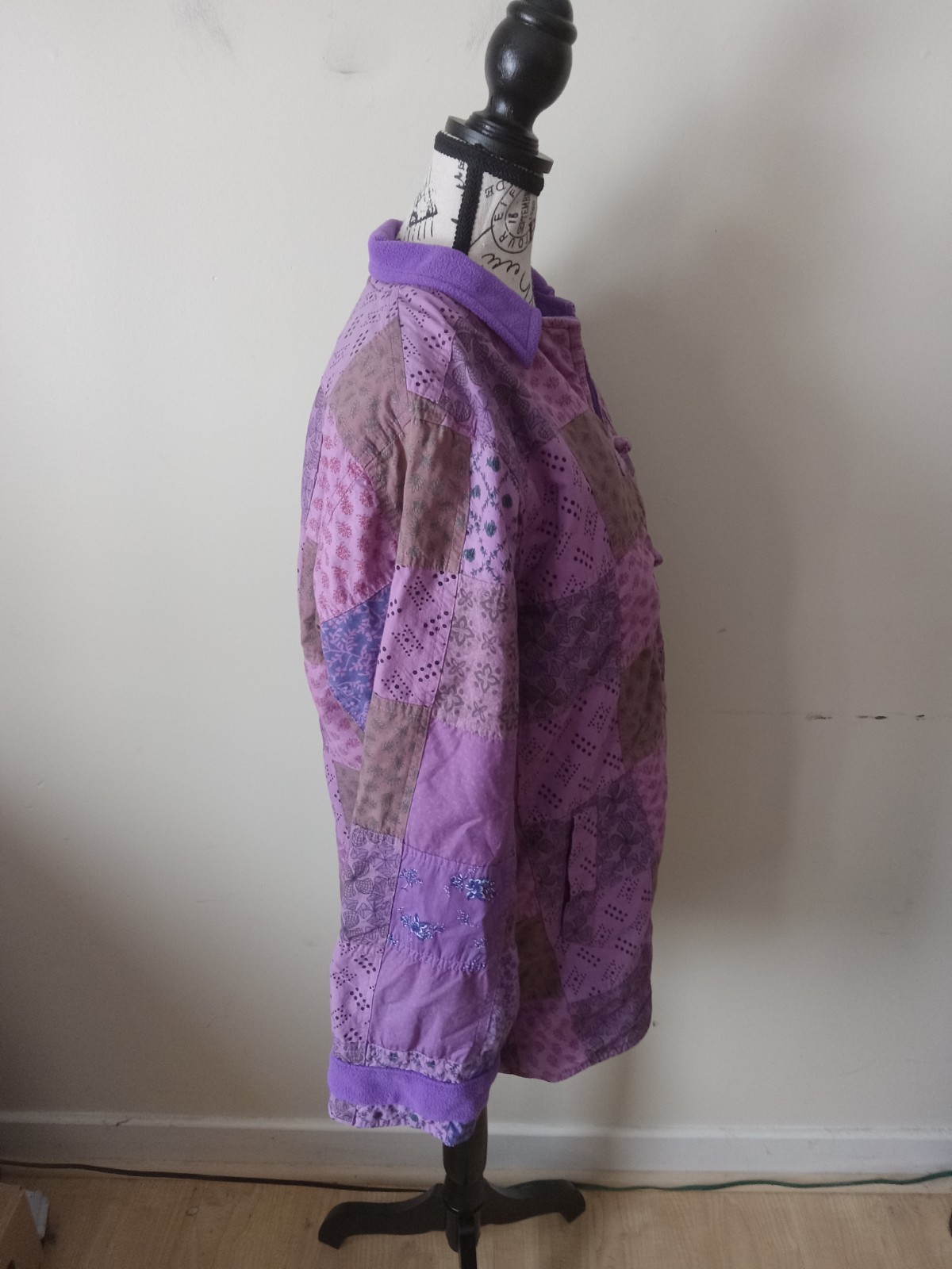 Blue Sky Women's Purple Patchwork Jacket Size Med… - image 4