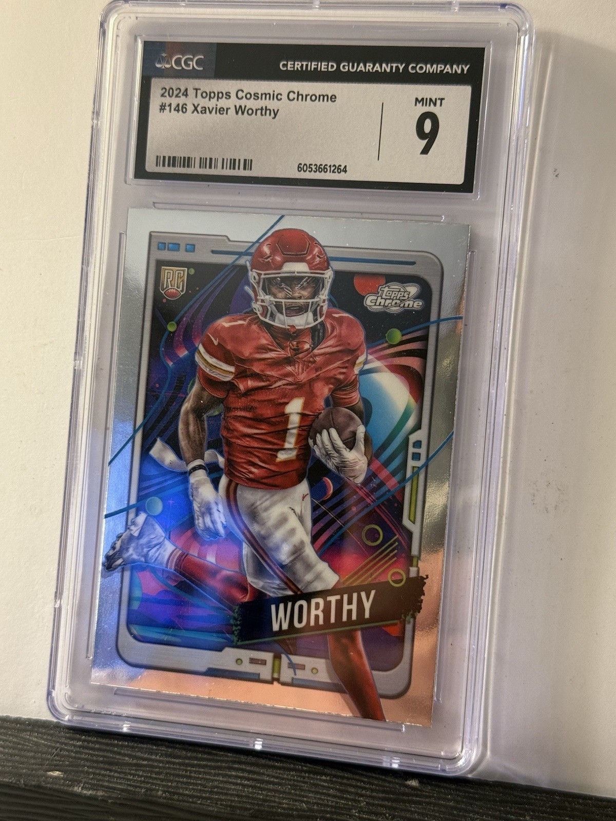 2024 Topps Cosmic Chrome Rookies Xavier Worthy #146 Refractor (RC)