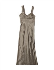 VINTAGE Womens Sleeveless Maxi Dress UK 12 Medium Grey Polyester MB07