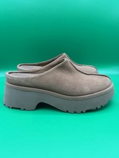 UGG NEW HEIGHTS CLOG CHESTNUT SUEDE SLIP ON WOMEN'S SHOES F20023L SZ 10