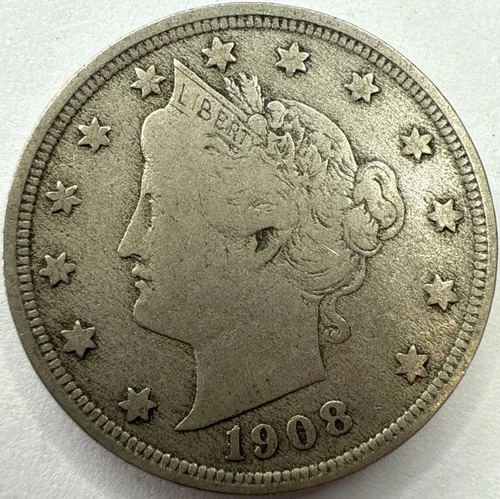 Photo of a 1908-P Liberty Nickel from an eBay listing that sold on Jul 20, 2026