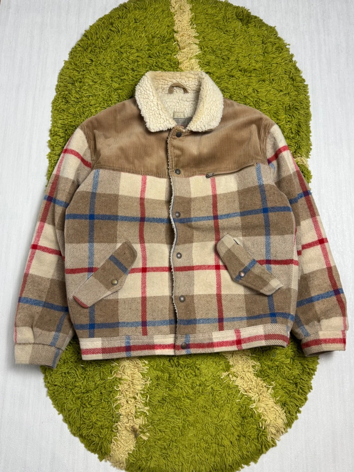 Vintage 80s Levi's Sherpa Wool Jacket Size L