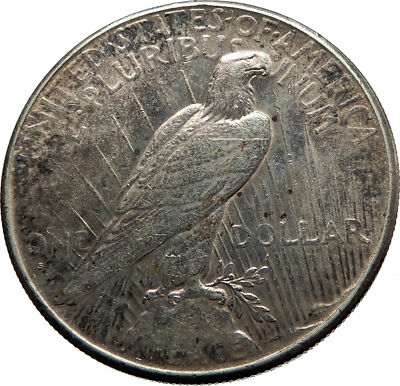 1926 US Antique Silver PEACE DOLLAR United States Coin w LIBERTY