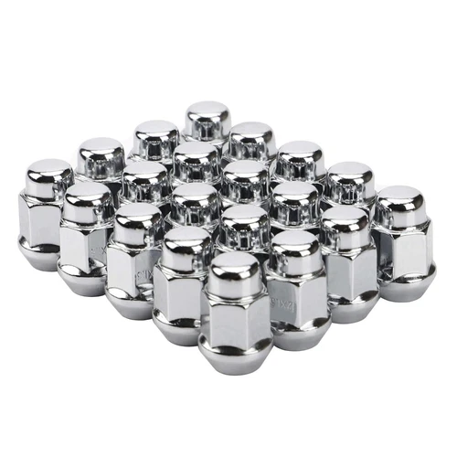 20 Pc Ford Lug Nut 1/2-20 Chrome 1.4" Fit 5-Lug F100/F150/Edge/Explorer/Flex etc