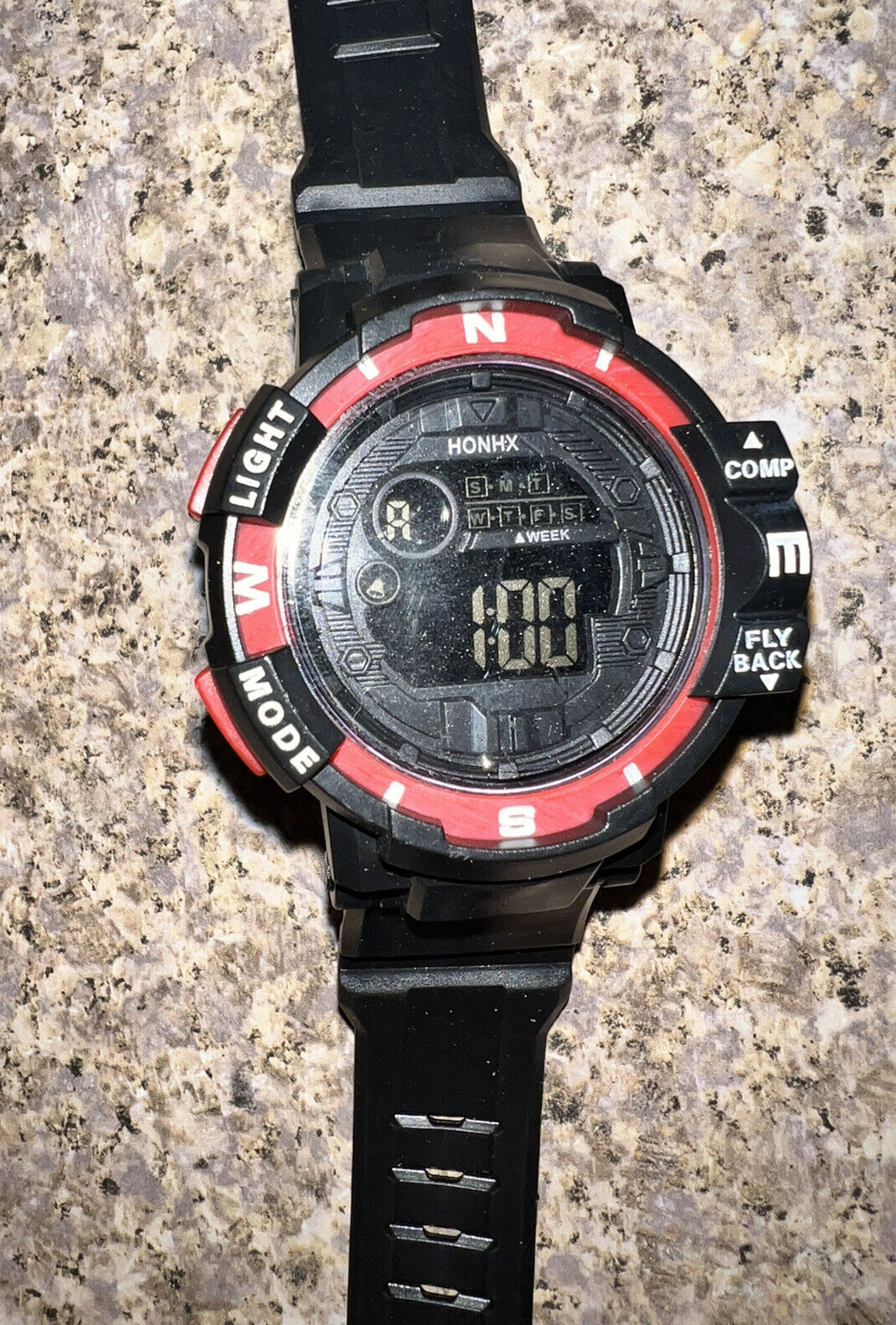 Top Brand Mens Digital LED Watch Date Alarm Waterproof Sport Men Outdoor Compass