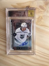 Quinton Byfield Rookie Auto 2021-22 UD Black Diamond Futures /10 Rare Bgs 8/10