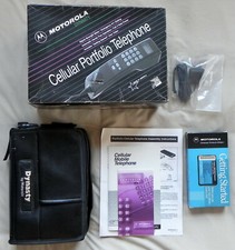 Motorola "Dynasty" Cellular Portfolio Telephone in Case  Microphone, in Box