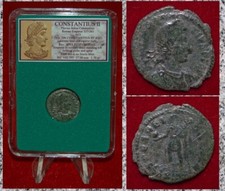 Ancient Roman Empire Coin CONSTANTIUS II Emperor In Military Dress