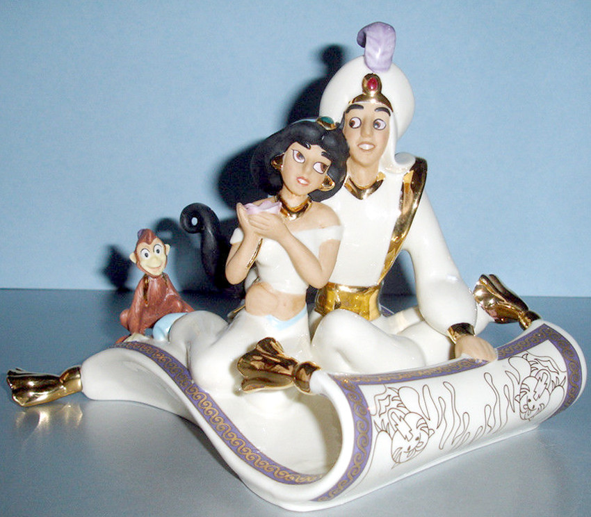 Lenox Disney Aladdin Jasmine & Abu Magic Carpet Ride Figurine New