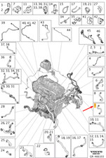 Tubo flessibile sistema raffreddamento VOLVO XC60 MK2 31657715 NUOVO ORIGINALE