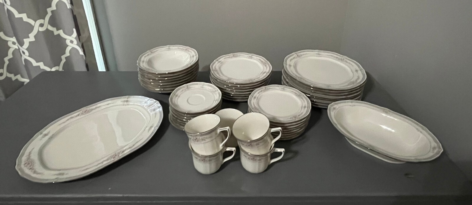 Noritake "ROTHSCHILD" Ivory China 47 pc Dish Dinner Serving Set NEW eBay