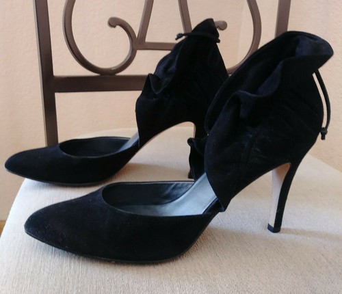 LaFenice Venezia Black Suede High Heels shoes Size 9 $59.99 - Picture 2 of 8