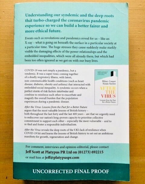 AFTER THE VIRUS by HILARY COOPER & SIMON SZRETER - P/B -  *PROOF*