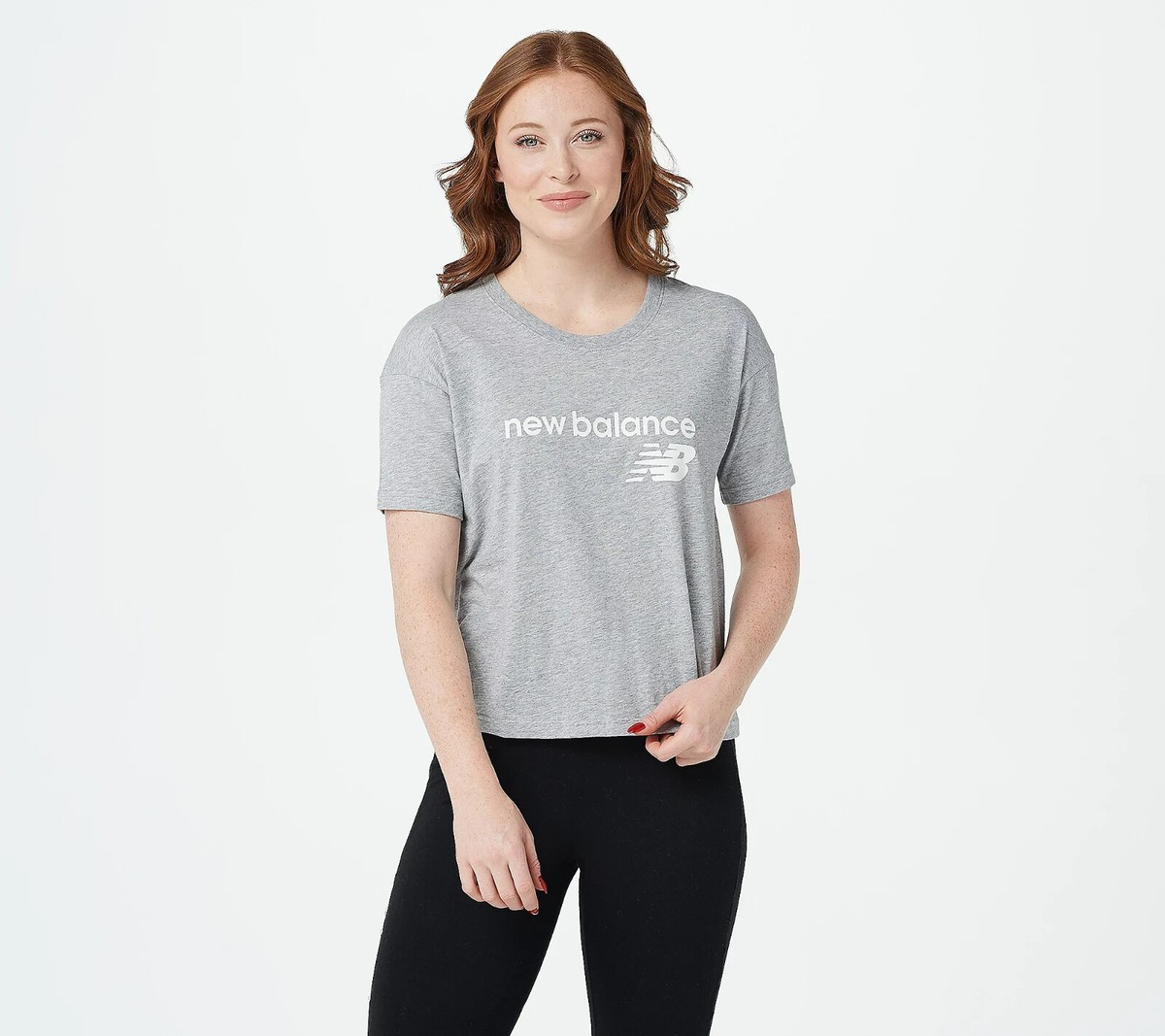 【New Balance】 WOMEN ATHLETIC short sleeve T-shirt Women's Workout, Tank Tops, & Athletic Shirts - New Balance