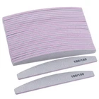 Nail Files Professional Quality 100/180/240 Grit Half Moon Curved Double Sided