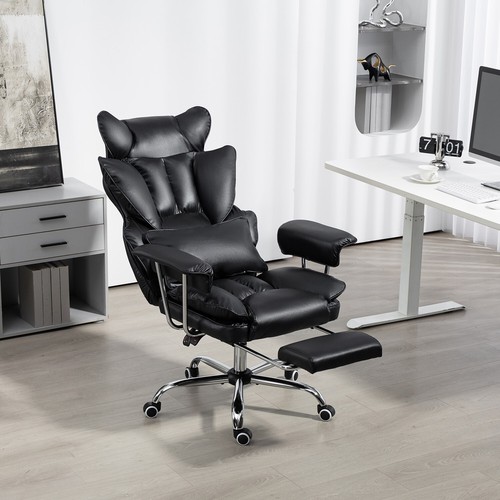 Big & Tall Leather Office Chair 400lbs Ergonomic High Back Desk Chair Footrest - Picture 11 of 17