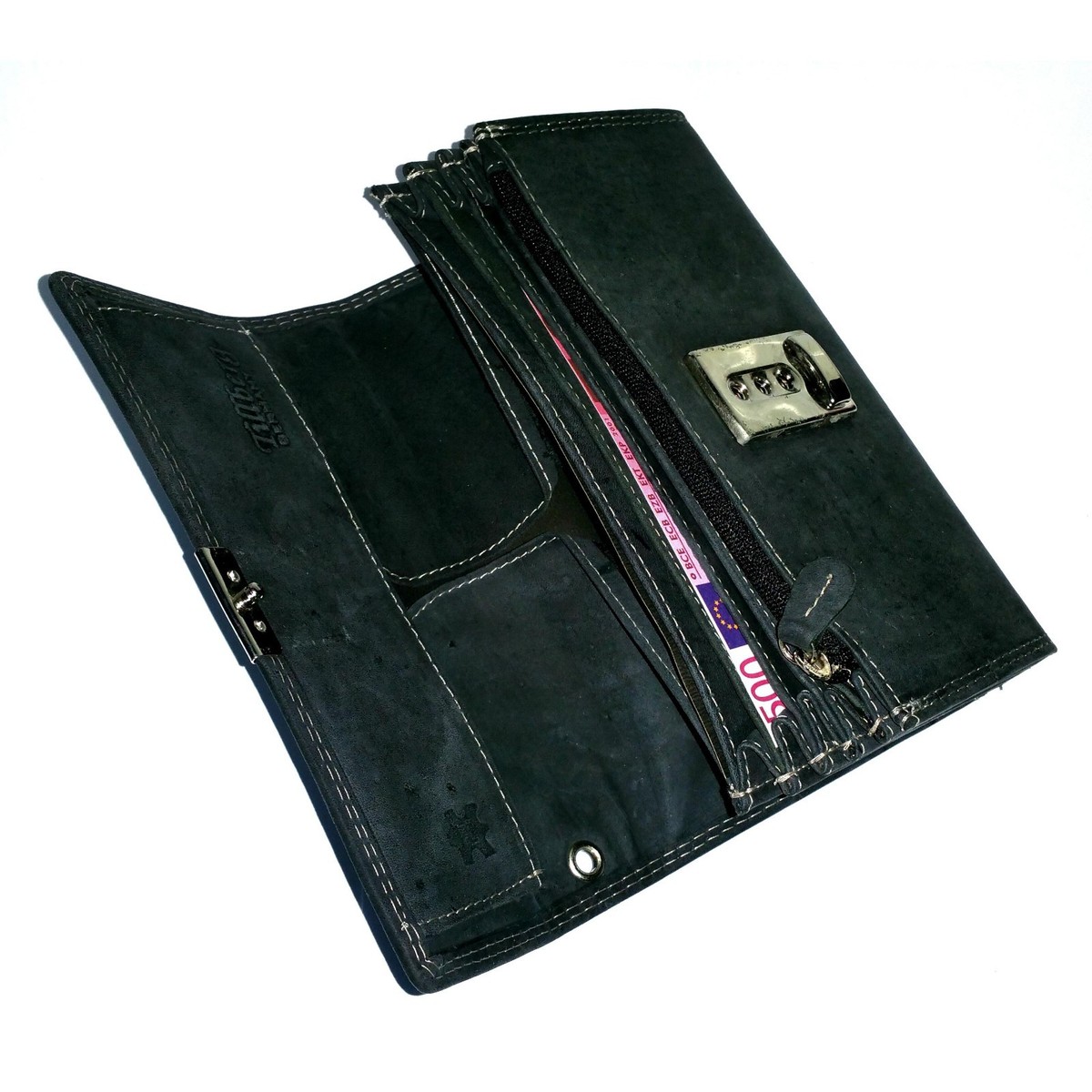 Profi Kellner-Börse Aus Echtem Büffelleder – 13 Fächer, 18,5 X 9,5 Cm, NEU