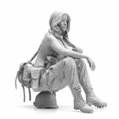 1/24 ANCIENTA Donna Fantasy SOLDATO Figura In Resina K Modello - Foto 12