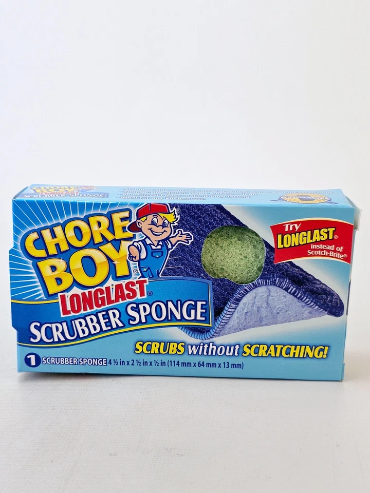Lote de 2 esponjas fregadoras Chore Boy Longlast de doble cara colores surtidos Foto 4 de 4