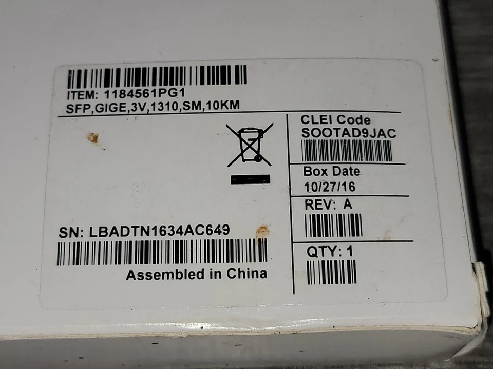ADTRAN, 1184561PG1, SOOTAD9JAC, SFP GIGE 1310NM, SM, 10KM, NEW IN BOX - Image 3 of 4