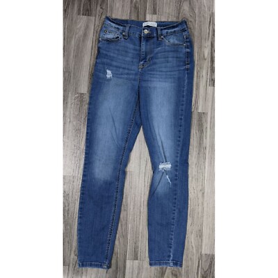 Celebrity Pink Juniors Size 3 / 26 Skinny Pockets Distressed Denim Blue Jeans