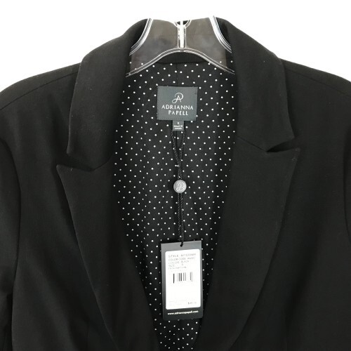 NWT Adrianna Papell Womens Size Small Black One-Button Ponte Blazer Jacket NEW - Imagen 5 de 6