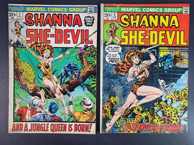 Shanna The She-Devil #1 2 3 5 Lot 1st Appearance of Shanna