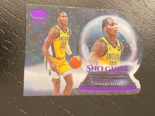Crown Royale Basketball 2022-23 Bennedict Mathurin Sno Globe Die Cut Purple /25