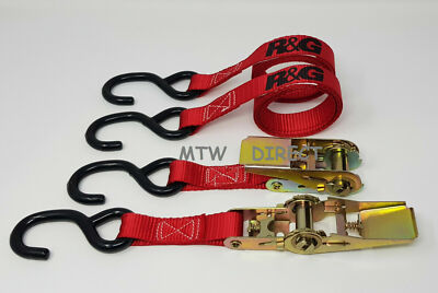 R&G Motorcycle Tie Down KIT Top Strap & Ratchet Strap Kawasaki ZX6