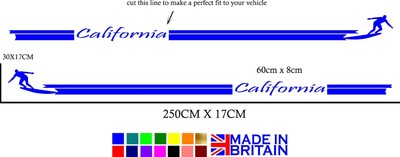 T6.1 California Custom Aufkleber für Camper & Vans